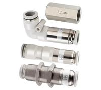 CWHHTVBI Valvola di ritegno pneumatica, valvola Non Ritorno unidirezionale for Raccordo Tubo Aria Disponibile nelle Misure 4 mm, 6, 8 e 10 1/8 1/4 3/8 1/2 Pollici(Spu-4)