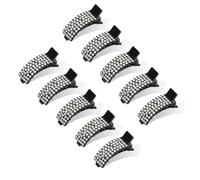 CWJCYTNSN Piccoli fermagli per capelli - 10 pezzi antiscivolo glitter piccoli fermagli per capelli con denti strass mini accessori per capelli per donne ragazze, argento