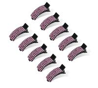 CWJCYTNSN Piccoli fermagli per capelli - 10 pezzi antiscivolo glitter piccoli fermagli per capelli con denti strass mini accessori per capelli per donne ragazze, viola