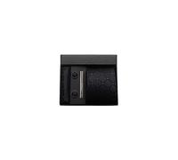 CWKOON A righe Plaid Mens Cravatta Formale Cravatta Tasca Quadri Cravatte Clip Gemelli Classico per Uomo Set Confezione Regalo, Plaid nero., taglia unica