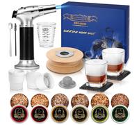 CWLAKON Kit per Affumicatore per Cocktail con Torcia, Whiskey Bourbon Old Fashioned Drink Smoker Kit con 6 Trucioli di Legno, Regalo di Compleanno di Natale per Uomini, Papà, Mariti (Senza Butano)