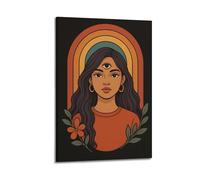 CWLLOG Stampa artistica da parete su tela, poster astratto con il risveglio del terzo occhio, stile moderno, decorazione per soggiorno e camera da letto, 50 x 75 cm