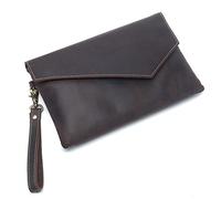 CWLPSL Borsa a Mano da Uomo, Borsa in Pelle con Cerniera, Portafoglio Lungo da Lavoro, Porta Telefono per Uomo, Organizer