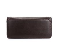 CWLPSL Borsa a Mano da Uomo Grande e Lunga in Pelle, Portafoglio Bifold, Porta Carte da Uomo, per Libretti degli assegni e Carte d'identità, Regalo per Il Padre