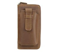 CWLPSL Borsa a Mano da Uomo in Vera Pelle con Cerniera, Portafoglio Lungo, Grande, Porta Telefono (Colore: A, Dimensioni: 10 * 2,5 * 20 cm)