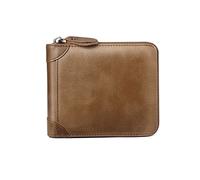 CWLPSL Borsa da Uomo Portafoglio da Uomo Fermasoldi Stile Corto Cerniera Porta patente Borsa per Il Trasporto di Mucche Portafoglio da Uomo