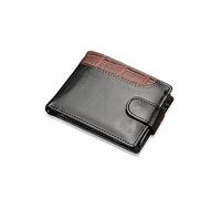CWLPSL Portafogli da Uomo Portafogli da Uomo Portafoglio Corto da Uomo in Pelle Patchwork con Portamonete Porta Carte Portafoglio a Tre Ante Pochette da Uomo