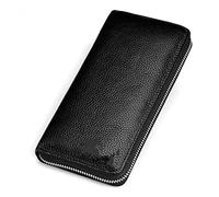 CWLPSL Portafogli da Uomo Portafoglio da Uomo Borsa a Tracolla in Pelle con Borsa per Cellulare Portafoglio Lungo per Carte Portafoglio di Lusso da Uomo (Colore: Nero)