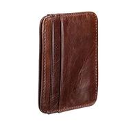 CWLPSL Portafogli da Uomo Vintage da Uomo in Vera Pelle Porta Carte di Credito Piccolo Portafoglio Porta Soldi Porta Carte d'identità Mini Borsa per Uomo
