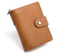 CWLPSL Portafoglio Corto in Vera Pelle con Tasca Portamonete con Cerniera, Grande capacità, Porta Carte di Credito Corto da Uomo (Colore: Nero, Dimensioni: 12 * 3 * 9 cm)
