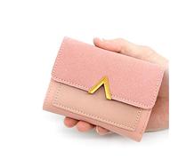 CWLPSL Portafoglio da Donna Semplice, Portafoglio Corto di Grande capacità, Porta Carte Piccolo per Studenti, Porta Monete, Piccola Borsa (B, 11,5x9x2CM)