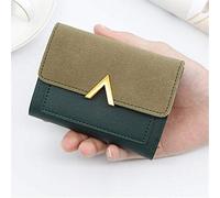 CWLPSL Portafoglio da Donna Semplice, Portafoglio Corto di Grande capacità, Porta Carte Piccolo per Studenti, Porta Monete, Piccola Borsa (B, 11,5x9x2CM)