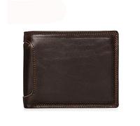 CWLPSL Portafoglio da Uomo 1 Pezzo Portafoglio Orizzontale retrò Portafoglio Casual da Lavoro Portafoglio Corto (A, 12 * 10 * 2 cm)