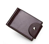 CWLPSL Portafoglio da Uomo con Fibbia, fermasoldi, Multi-Carta, Porta Carte, Porta Carte, Porta Carte (Argento, 11,5 * 8 cm)