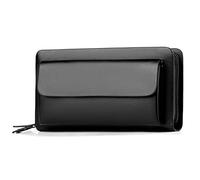 CWLPSL Portafoglio da Uomo in Pelle con Pochette per Cellulare, alla Moda, per Uomo, Borsa a Mano, per Cellulare, con Fondina, Porta Carte (Colore: Nero, Dimensioni: 22x4x12cm)