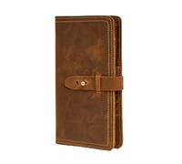 CWLPSL Portafoglio da Uomo in Pelle di Vacchetta alla Moda, con fermasoldi retrò Casual da Uomo, Regalo Preferito per Uomo (Colore: A, Dimensioni: 19 * 11 * 2 cm)