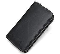 CWLPSL Portafoglio da Uomo, Pochette, Borsa a Mano, Portafoglio Lungo, Portafoglio da Uomo in Pelle, Morbido e Resistente, Portafoglio da Viaggio con Finestra per Documenti d'identità, per Uomo