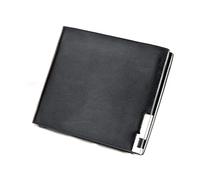 CWLPSL Portafoglio da Uomo Sottile e Sottile, Lungo, da Uomo, da Lavoro, Pochette, Portamonete, Porta Carte (Nero, 12 cm*10 cm*1 cm)