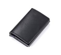 CWLPSL Portafoglio in Pelle da Uomo Portafoglio Intelligente RFID Portafoglio antifurto Sicuro Borsa da Donna Porta Carte d'identità bancaria Custodia Sottile in Metallo Borsa con Clip per Carte in