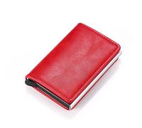 CWLPSL Portafoglio in Pelle da Uomo Portafoglio Intelligente RFID Portafoglio antifurto Sicuro Borsa da Donna Porta Carte d'identità bancaria Custodia Sottile in Metallo Borsa con Clip per Carte in