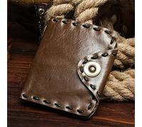 CWLPSL Portafoglio in Pelle Fatto a Mano da Uomo, Porta Carte, Stile Corto retrò, fermasoldi, Borsa Intrecciata, Borsa portaoggetti