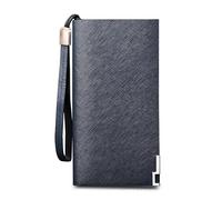CWLPSL Portafoglio Lungo da Uomo, Grande capacità, Porta Carte, Borsa per Cellulare, Pochette (Colore: D)