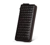 CWLPSL Portafoglio Resistente, Pochette Multi-Posizione, Portafoglio Sottile per Uomo, Portafoglio Sicuro in Pelle con Scomparti per Carte (A)