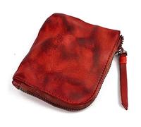 CWLPSL Portafoglio retrò letterario Dipinto a Mano, Mini Borsa Lavata, Stile Antico, Clip (A, 10 * 8 * 6 * 2 cm)