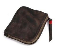 CWLPSL Portafoglio retrò letterario Dipinto a Mano, Mini Borsa Lavata, Stile Antico, Clip (A, 10 * 8 * 6 * 2 cm)