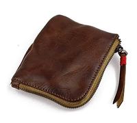 CWLPSL Portafoglio retrò letterario Dipinto a Mano, Mini Borsa Lavata, Stile Antico, Clip (A, 10 * 8 * 6 * 2 cm)