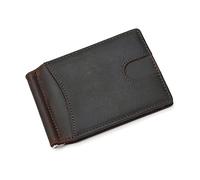 CWLPSL Portafoglio retrò Porta Carte antimagnetico Fatto a Mano retrò Casual da Uomo e da Donna Portafoglio Sottile per Uomo organizzatore (Colore: Nero, Dimensioni: 11,5 * 8 * 1 cm)