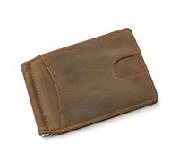 CWLPSL Portafoglio retrò Porta Carte antimagnetico Fatto a Mano retrò Casual da Uomo e da Donna Portafoglio Sottile per Uomo organizzatore (Colore: Nero, Dimensioni: 11,5 * 8 * 1 cm)