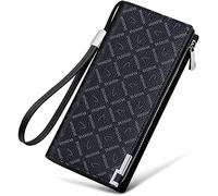 CWLPSL Portafoglio Uomo Lungo Portafoglio Uomo Grande capacità Porta Carte Resistente all'Usura Borsa per Cellulare Borsa a Tracolla