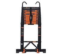 CWLPSL Scala di Estensione Domestica Scala telescopica in Alluminio con Gancio e Barra stabilizzatrice, Scala di Estensione Pieghevole Portatile Alta 12,5 piedi/15,4 piedi/18 piedi/20 Piedi per