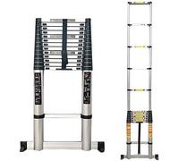 CWLPSL Scale Scala telescopica, Scala di Estensione, Scala Multipla telescopica Scale telescopiche con Barra stabilizzatrice da 68 cm | Scale di prolunga in Alluminio Multiuso per attività all'aperto