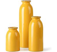 CwlwGO Set di 3 vasi in ceramica, set di 3 piccoli vasi, moderni vasi decorativi, adatti per decorazione di mensole, librerie, tavoli da soggiorno, caminetto e ingresso, decorazioni natalizie.