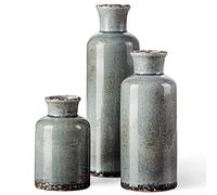 CWLWGO- VASE CERAMICA Set da 3 pezzi, piccoli vasi di fiori per decorazioni per la casa, decorazione moderna della fattoria, soggiorno, scaffale da tavola, centrotavola, decorazioni per camino e