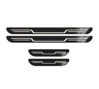 CWMBJD 4 Pezzi Acciaio Inox Battitacco per Auto per Dacia Duster Extreme Spring, Protezione Portiere Auto in Plates Door Sill Anti-Graffio Accessori,Black