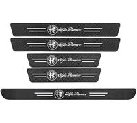 CWMLB 5 Pezzi di Notte Fibra di Carbonio Battitacco per Alfa Romeo Alfa Romeo Giulia 147 156 159 Mito Stelvio Giulietta, Auto Protezione Paraurti Posteriore Benvenuto Pedaliera Protezione Styling