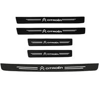 CWMLB 5 Pezzi di Notte Fibra di Carbonio Battitacco per Citroen C3 Aircross 2021 2022 2023 2024, Auto Protezione Paraurti Posteriore Benvenuto Pedaliera Protezione Styling
