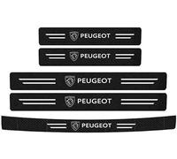 CWMLB 5 Pezzi di Notte Fibra di Carbonio Battitacco per Peugeot 3008 E3008 P64 2024 2025, Auto Protezione Paraurti Posteriore Benvenuto Pedaliera Protezione Styling