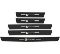 CWMLB 5 Pezzi di Notte Fibra di Carbonio Battitacco per Peugeot 5008(7seats) 2017-2021 2022 2023, Auto Protezione Paraurti Posteriore Benvenuto Pedaliera Protezione Styling