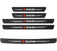 CWMLB 5 Pezzi di Notte Fibra di Carbonio Battitacco per Suzuki Vitara LY IV-4 Hybrid 2016-2024 2025, Auto Protezione Paraurti Posteriore Benvenuto Pedaliera Protezione Styling