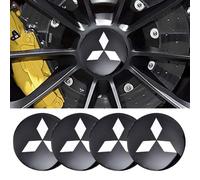 CWMLB Confezione da 4 Coprimozzi Ruota per Mitsubishi Space Star 2019-2023 2024 56MM,Coprimozzi Auto Adesivo Copricerchio Copertura Centrale Ruota Auto Adesivo Badge,White