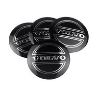 CWMLB Confezione da 4 Coprimozzi Ruota per Volvo XC40 2022-56mm,Coprimozzi Auto Adesivo Copricerchio Copertura Centrale Ruota Auto Adesivo Badge,BlackB