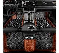 CWMLB Tappetino per Auto Tappetini Abitacolo per Fiat 500X 2015-2023 2024,Tappetini Tappeti Auto Tappetini Auto Accessori Abitacolo Settappeto, Brown + Black