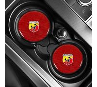 CWMMS 2 Pezzi Sottobicchieri per Acqua per Auto per Abarth 595 Abarth 500 abarth 124 spider, Sottobicchieri Portabevande Antiscivolo Portabicchieri per Auto Inserti Sottobicchieri Accessori,A