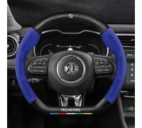 CWMMS Coprivolante per Auto per MG ZS 2020-2024, Accessorio Auto Traspirante Protezione per Volante Stile Sportivo,D