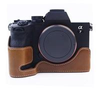 CWONCONGOIN Protezione Sostitutiva per Fotocamera Base a Mezza Custodia in Pelle PU da 1/4 di Pollice per Sony A7 IV