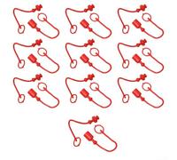 CWOQOCW 10 Set di 1/2 "Idraulico Quick Connect Dust Cap Copertura per Maschio Femmina Tubo Connettore Rosso Gomma Plastica Protezione